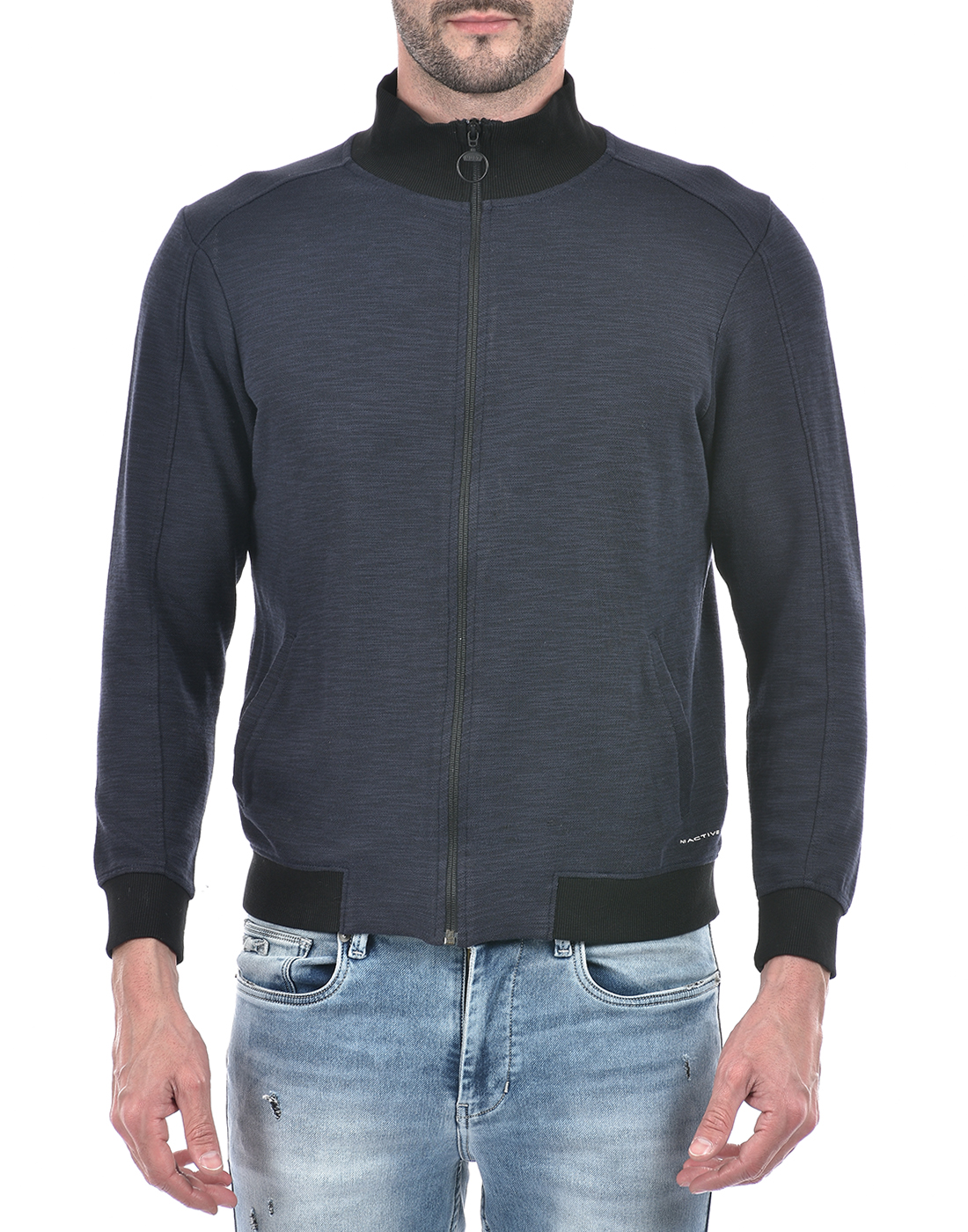 Numero Uno Men Solid Dark Blue Sweat Shirt